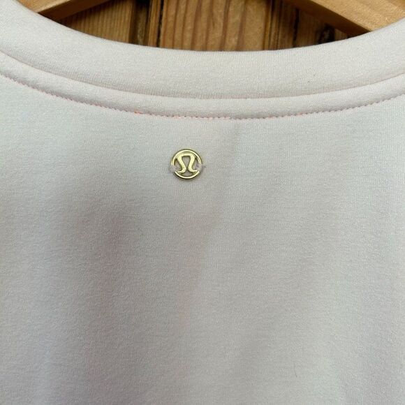Lululemon Size 8 Peplum‎ Pullover Blush Pale Pink Short Sleeve Sweater Top NWT - Picture 7 of 8